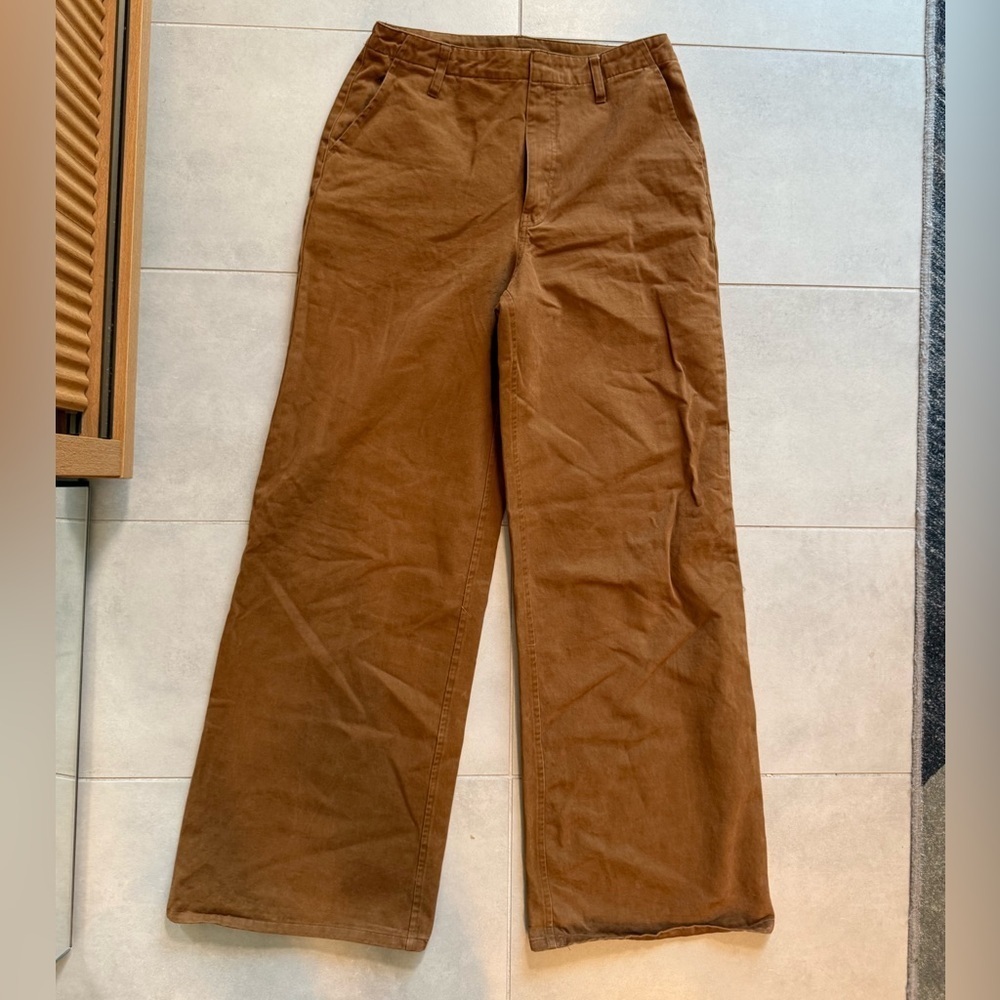 Francesca's Collections Brown Wide Leg Pants Aubrey Parks - Picture 5 of 7